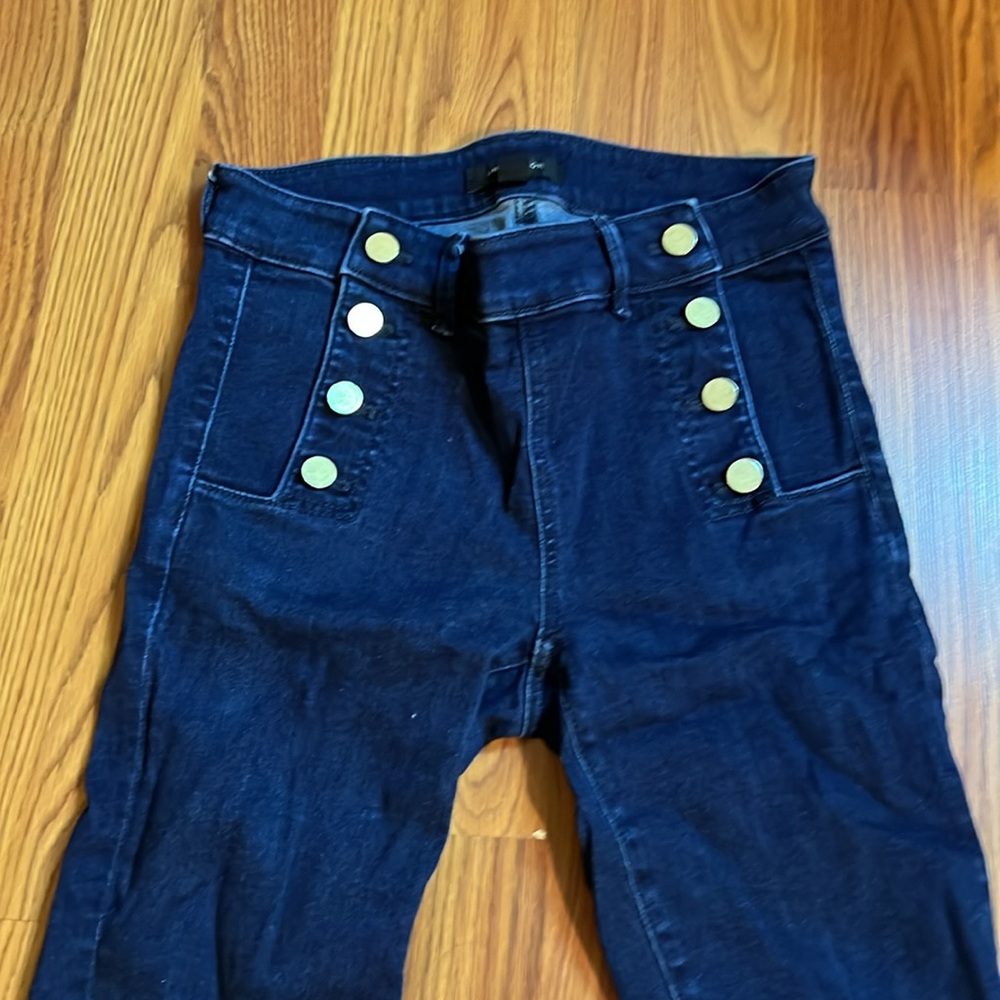 Ann Taylor - Navy Blue High-Waisted Women's Jeans - Picture 2 of 7